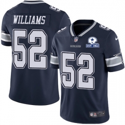 Nike Cowboys 52 Connor Williams Navy Blue Team Color Men Stitched With Established In 1960 Patch NFL Vapor Untouchable Limited Jersey