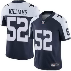 Nike Cowboys 52 Connor Williams Navy Throwback Vapor Untouchable Limited Jersey