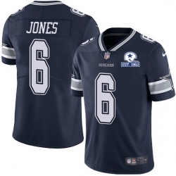 Nike Cowboys 6 Chris Jones Navy Blue Team Color Men Stitched With Established In 1960 Patch NFL Vapor Untouchable Limited Jersey