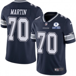 Nike Cowboys 70 Zack Martin Navy Blue Team Color Men Stitched With Established In 1960 Patch NFL Vapor Untouchable Limited Jersey