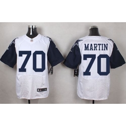 Nike Cowboys #70 Zack Martin White Mens Stitched NFL Elite Rush Jerseys