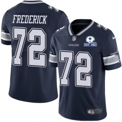 Nike Cowboys 72 Travis Frederick Navy Blue Team Color Men Stitched With Established In 1960 Patch NFL Vapor Untouchable Limited Jersey