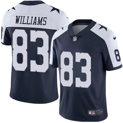 Nike Cowboys #83 Terrance Williams Navy Blue Thanksgiving Mens Stitched NFL Vapor Untouchable Limited Throwback Jersey