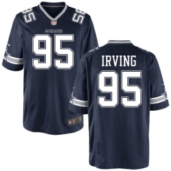 Nike Cowboys #95 David Irving Home Mens Navy NFL Game Jersey