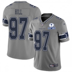 Nike Cowboys 97 Trysten Hill Gray Men Stitched With Established In 1960 Patch NFL Limited Inverted Legend Jersey