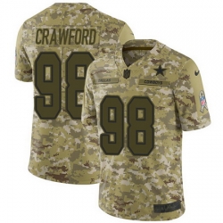 Nike Cowboys #98 Tyrone Crawford Camo Mens Stitched NFL Limited 2018 Salute To Service Jersey