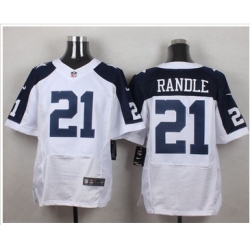 Nike Dallas Cowboys #21 Joseph Randle White Thanksgiving Throwback Men 27s Stitched NFL Elite Jersey