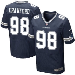 Nike Dallas Cowboys #98 Tyrone Crawford Navy Blue Team Color Men 27s Stitched NFL Elite Jersey