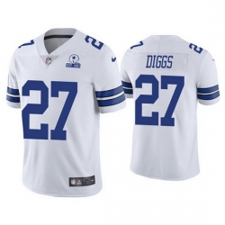 Nike Men Dallas Cowboys 27 Trevon Diggs White Established In 1960 Patch NFL Vapor Untouchable Limited Jersey