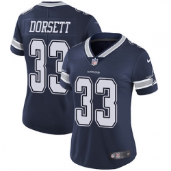 Nike Cowboys #33 Tony Dorsett Navy Blue Team Color Womens Stitched NFL Vapor Untouchable Limited Jersey