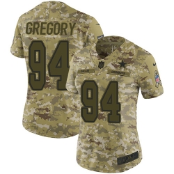 Nike Cowboys #94 Randy Gregory Camo Women Stitched NFL Limited 2018 Salute to Service Jersey