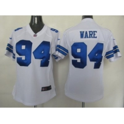 Women Nike Dallas Cowboys 94# Ware White Jerseys