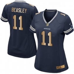 Womens Nike Dallas Cowboys 11 Cole Beasley Elite NavyGold Team Color NFL Jersey