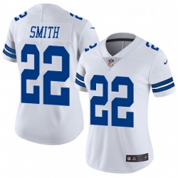 Womens Nike Dallas Cowboys 22 Emmitt Smith White Vapor Untouchable Limited Player NFL Jersey