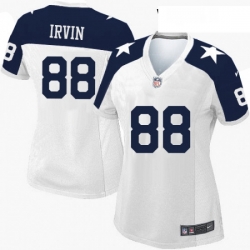 Womens Nike Dallas Cowboys 88 Michael Irvin Limited White Throwback Alternate NFL Jersey