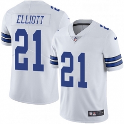 Youth Nike Dallas Cowboys 21 Ezekiel Elliott White Vapor Untouchable Limited Player NFL Jersey