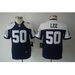 Youth Nike Dallas Cowboys #50 Lee Blue Limited Throwback NFL Jerseys