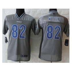 Youth Nike Dallas Cowboys 82 Jason Witten Grey Vapor Elite NFL Jerseys