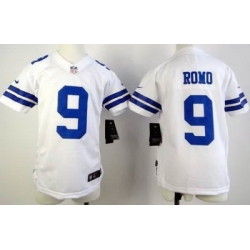 Youth Nike Dallas Cowboys 9# Tony Romo White Nike NFL Jerseys