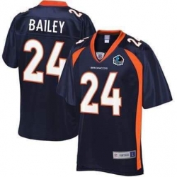 Denver Broncos #24 Champ Bailey Navy Game Jersey Stitched Hof Patch