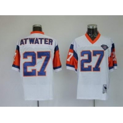 Denver Broncos 27 Atwater White Throwback Jerseys