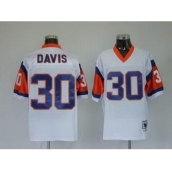 Denver Broncos 30 Terrell Davis Premier white Throwback Jerseys