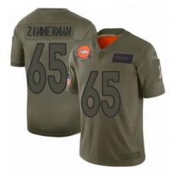 Men Denver Broncos 65 Gary Zimmerman Limited Camo 2019 Salute to Service Football Jersey