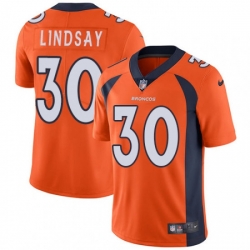 Men Nike Denver Broncos 30 Phillip Lindsay Orange Team Color Vapor Untouchable Limited Player NFL Jersey