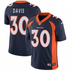 Men Nike Denver Broncos 30 Terrell Davis Navy Blue Alternate Vapor Untouchable Limited Player NFL Jersey