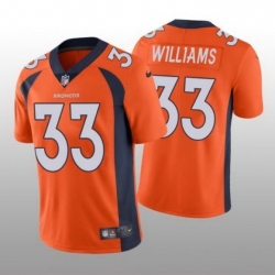 Men Nike Denver Broncos 33 Javonte Williams Orange Vapor Limited Jersey