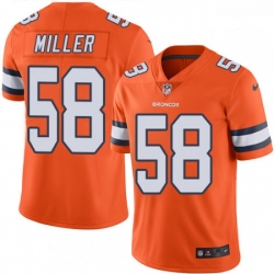 Men Nike Denver Broncos 58 Von Miller Elite Orange Rush Vapor Untouchable NFL Jersey