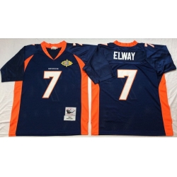 Mitchell And Ness Broncos #7 john elway blue orange Throwback Stitched NFL Jersey