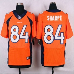 NEW Denver Broncos #84 Shannon Sharpe Orange Team Color Men Stitched NFL Elite jersey