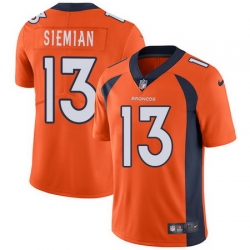 Nike Broncos #13 Trevor Siemian Orange Team Color Mens Stitched NFL Vapor Untouchable Limited Jersey