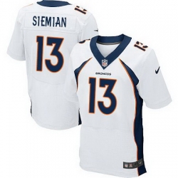 Nike Broncos #13 Trevor Siemian White Mens Stitched NFL New Elite Jersey