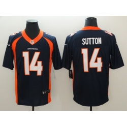 Nike Broncos 14 Courtland Sutton Navy Alternate Vapor Untouchable Limited Jersey