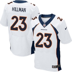 Nike Broncos #23 Ronnie Hillman White Mens Stitched NFL New Elite Jersey