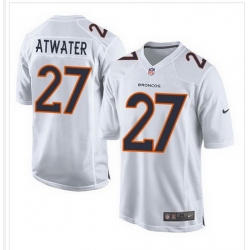 Nike Broncos #27 Steve Atwater White Mens Stitched NFL Game Event Jersey