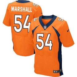 Nike Broncos #54 Brandon Marshall Orange Team Color Mens Stitched NFL New Elite Jersey