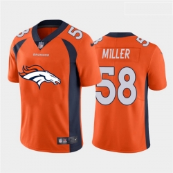 Nike Broncos 58 Von Miller Orange Team Big Logo Vapor Untouchable Limited Jersey