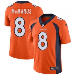 Nike Broncos #8 Brandon McManus Orange Team Color Mens Stitched NFL Vapor Untouchable Limited Jersey