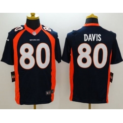 Nike Broncos #80 Vernon Davis Navy Blue Alternate Mens Stitched NFL New Limited Jersey