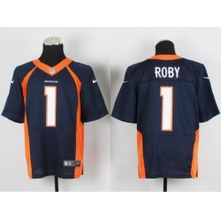 Nike Denver Broncos 1 Brandley Roby Blue Elite NFL Jersey