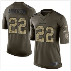 Nike Denver Broncos #22 C J  Anderson Green Men 27s Stitched NFL Limited Salute To Service Jersey