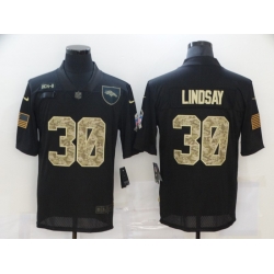 Nike Denver Broncos 30 Phillip Lindsay Black Camo 2020 Salute To Service Limited Jersey