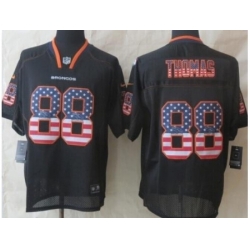 Nike Denver Broncos 88 Demaryius Thomas Black USA Flag Fashion NFL Jersey