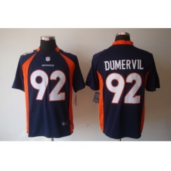 Nike Denver Broncos 92 Elvis Dumervil Blue Game NFL Jersey