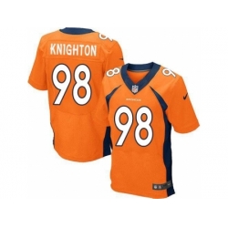 Nike Denver Broncos 98 Terrance Knighton Orange Elite NFL Jersey