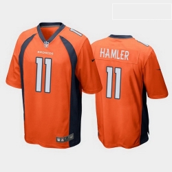 men k.j. hamler denver broncos orange game jersey