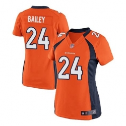 Women Nike Broncos #24 Champ Bailey Orange Jersey